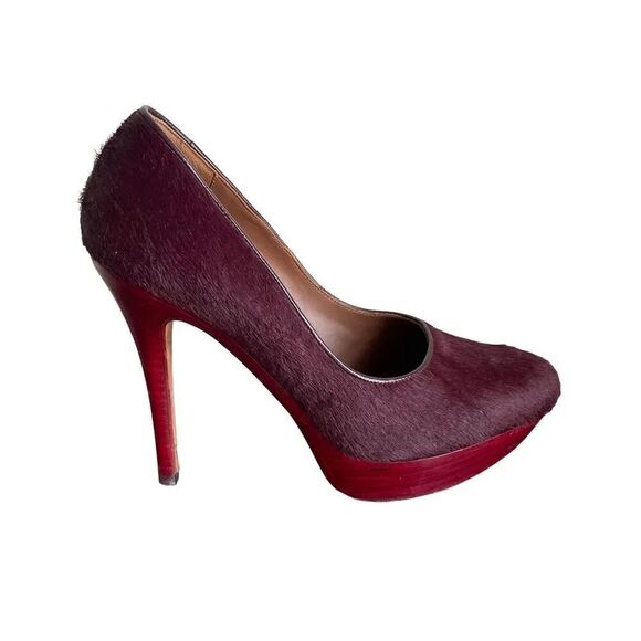 Donald J Pliner Xenia Oxblood Calf‎ Hair Pumps Size 7 - Picture 1 of 11